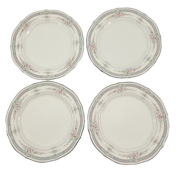 Noritake Rothschild Ivory China Platinum Band Bread & Butter Plates – Set of 4 - Picture 2 of 16
